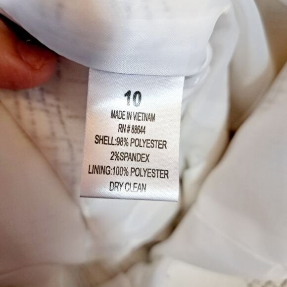 John Meyer Collection Cream Black Tweed Plaid Dress Size 10 New - Picture 4 of 7